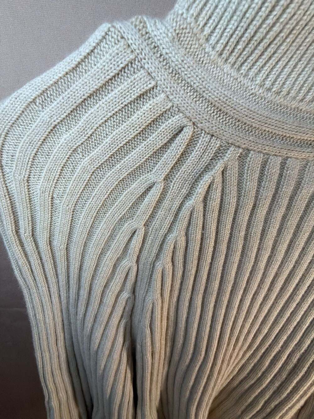 ba&sh Ribbed Mock Neck Sweater Ivory - Picture 10 of 10